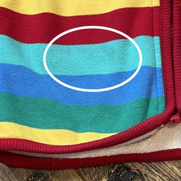 Frugi Reversible Snuggle Jacket, Rainbow Stripe 2/3 - Picture 9 of 13